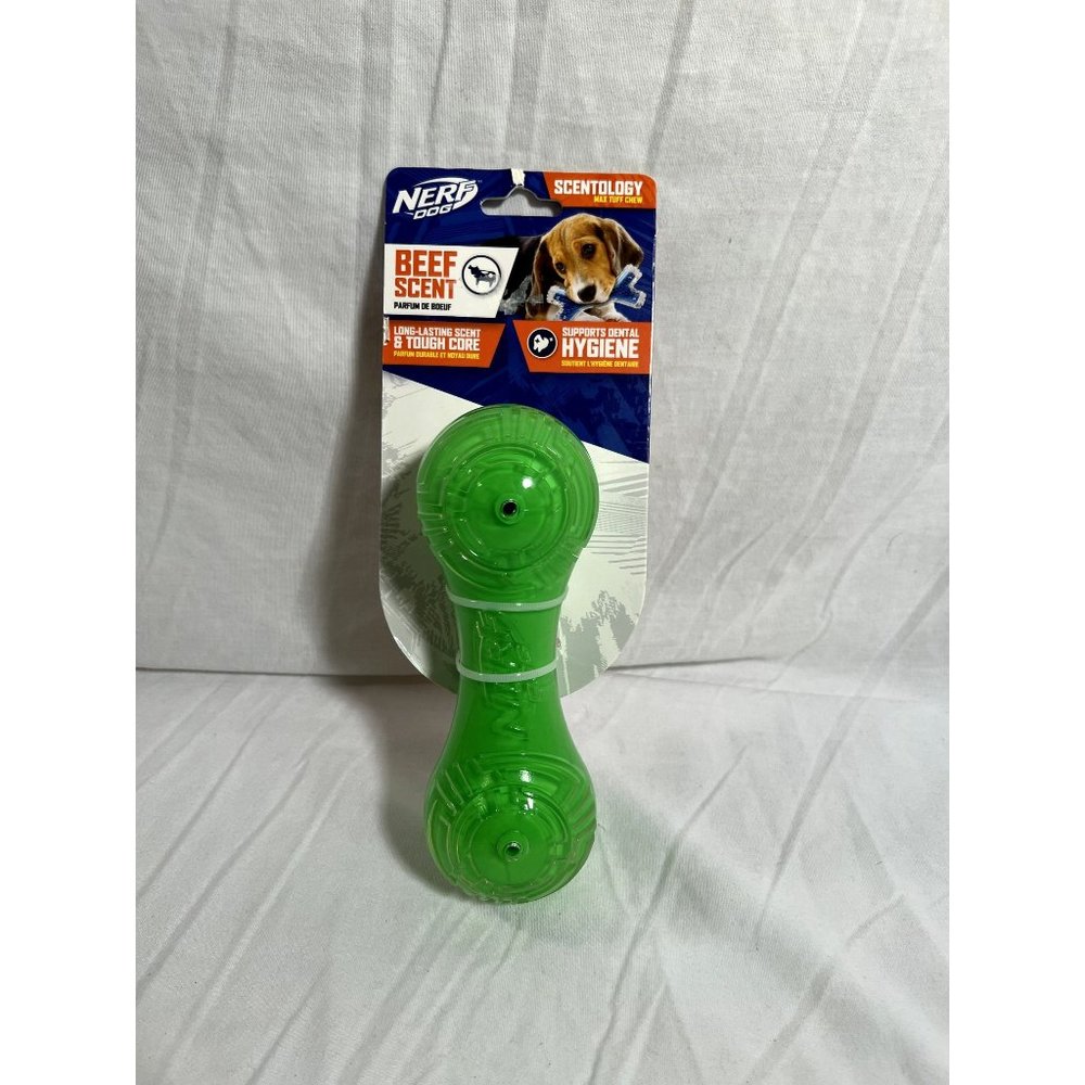 NERF Dog Scentology Beef Scent Toy Green NWT - Picture 1 of 4